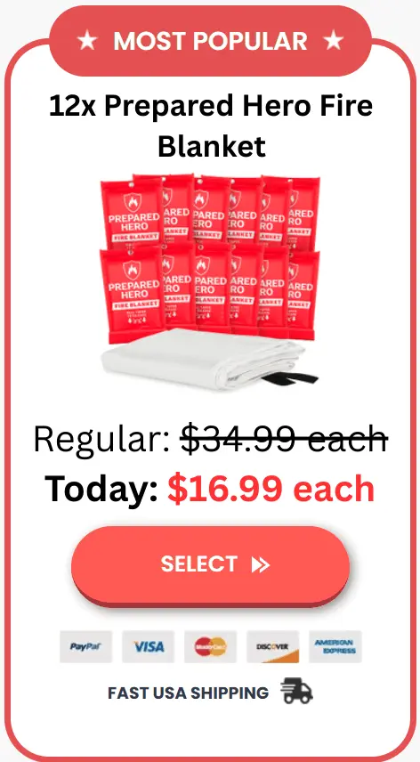 buy Prepared hero fire blanket